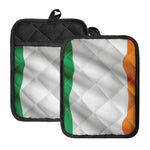 Irish Flag Print Pot Holders With Pocket