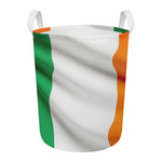 Irish Flag Print Round Laundry Basket