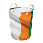Irish Flag Print Round Laundry Basket