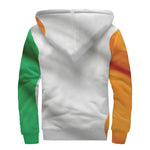 Irish Flag Print Sherpa Lined Zip Up Hoodie