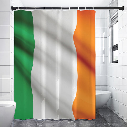 Irish Flag Print Shower Curtain