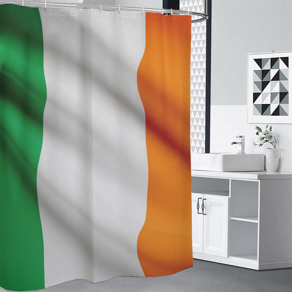 Irish Flag Print Shower Curtain