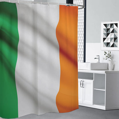 Irish Flag Print Shower Curtain