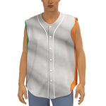Irish Flag Print Sleeveless Baseball Jersey