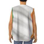 Irish Flag Print Sleeveless Baseball Jersey