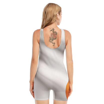 Irish Flag Print Sleeveless One Piece Swimsuit