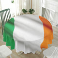 Irish Flag Print Waterproof Round Tablecloth