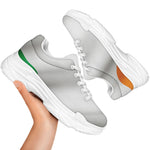 Irish Flag Print White Chunky Shoes