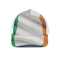 Irish Flag Print White Mesh Trucker Hat
