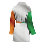 Irish Flag Print Women's Bathrobe