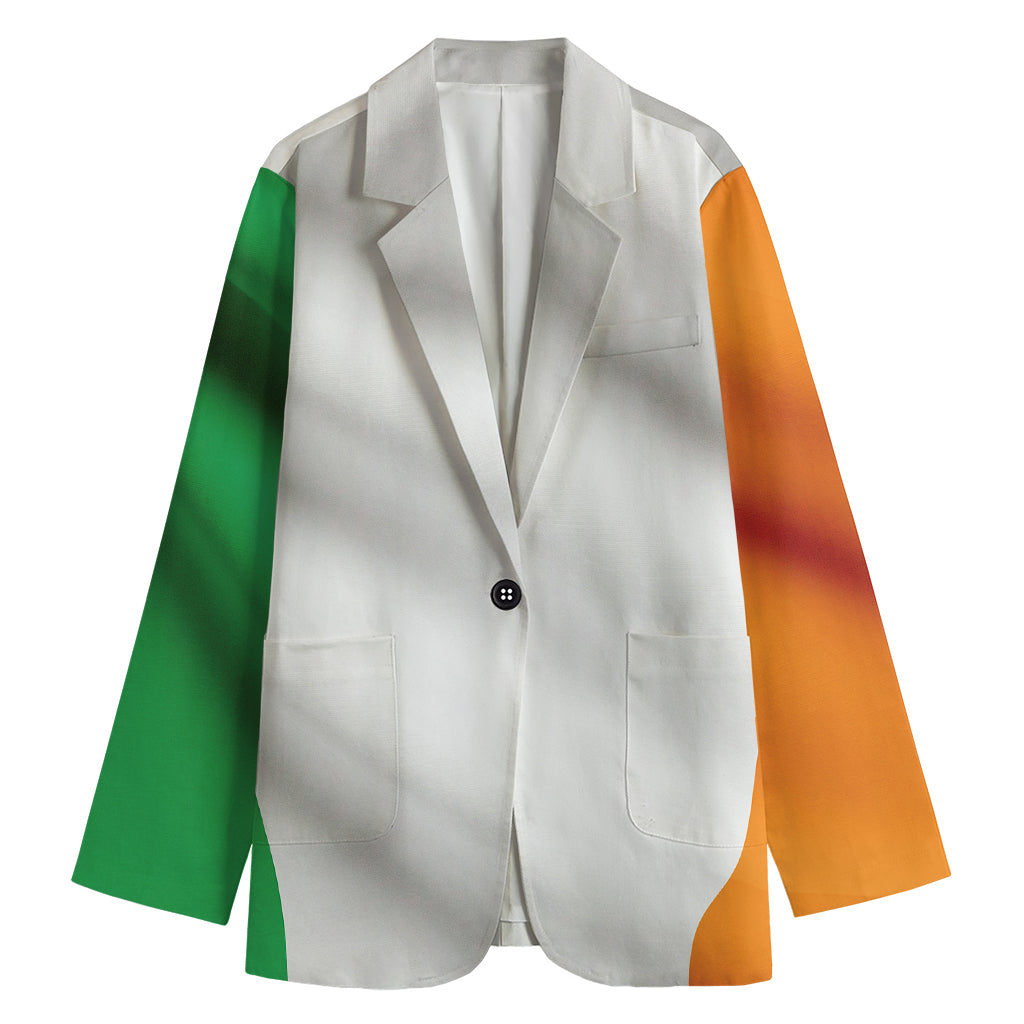 Irish Flag Print Women's Cotton Blazer