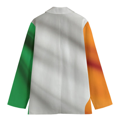 Irish Flag Print Women's Cotton Blazer