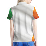 Irish Flag Print Women's Polo Shirt