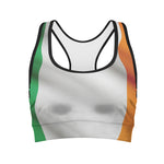 Irish Flag Print Women's Sports Bra