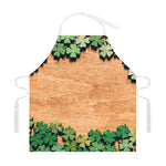 Irish Four Leaf Clovers Wood Print Adjustable Apron