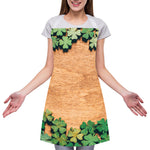 Irish Four Leaf Clovers Wood Print Adjustable Apron