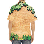 Irish Four Leaf Clovers Wood Print Aloha Shirt