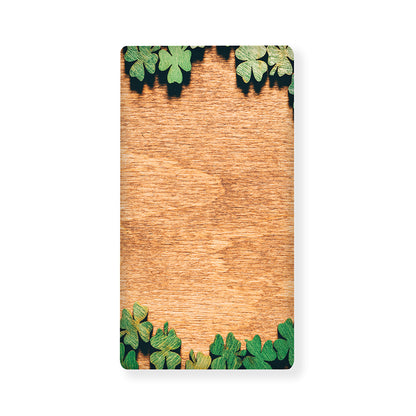 Irish Four Leaf Clovers Wood Print Baby Crib Sheet