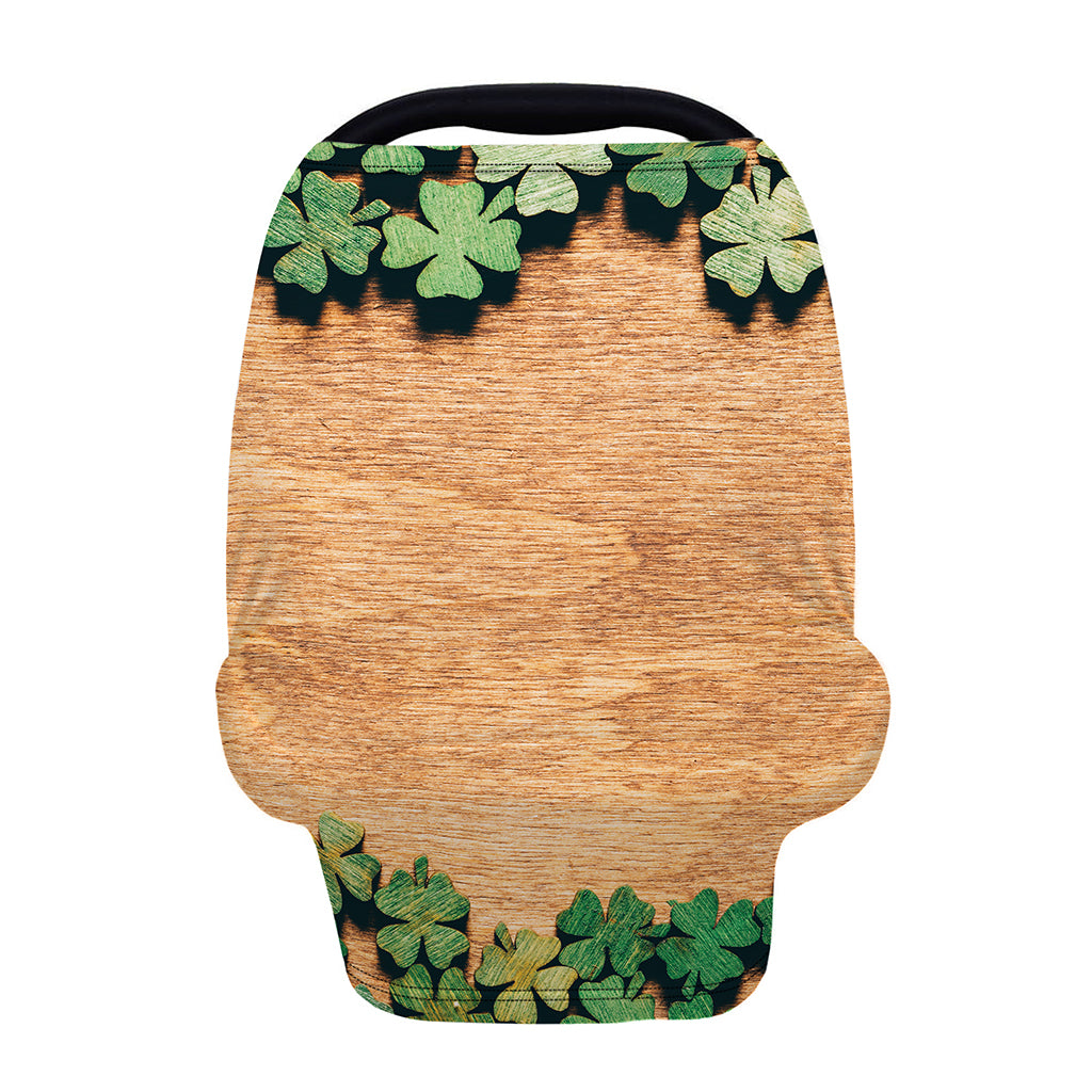 Irish Four Leaf Clovers Wood Print Baby Seat Cover