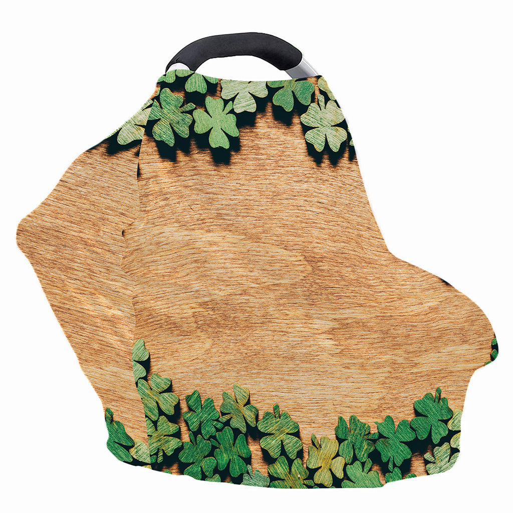 Irish Four Leaf Clovers Wood Print Baby Seat Cover