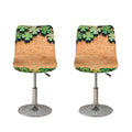 Irish Four Leaf Clovers Wood Print Bar Stool Covers