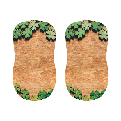 Irish Four Leaf Clovers Wood Print Bar Stool Covers