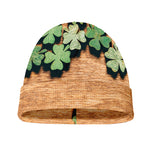 Irish Four Leaf Clovers Wood Print Beanie