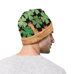 Irish Four Leaf Clovers Wood Print Beanie