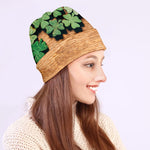 Irish Four Leaf Clovers Wood Print Beanie