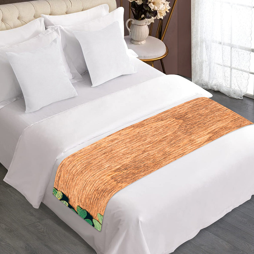 Irish Four Leaf Clovers Wood Print Bed Runner