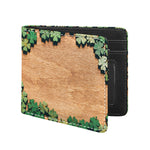 Irish Four Leaf Clovers Wood Print Bifold Wallet