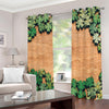 Irish Four Leaf Clovers Wood Print Blackout Grommet Curtains