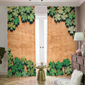 Irish Four Leaf Clovers Wood Print Dimout Pencil Pleat Curtains