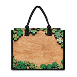 Irish Four Leaf Clovers Wood Print Canvas Tote Bag