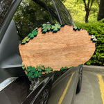 Irish Four Leaf Clovers Wood Print Car Side Mirror Covers