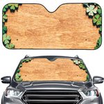 Irish Four Leaf Clovers Wood Print Car Windshield Sun Shade