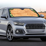 Irish Four Leaf Clovers Wood Print Car Windshield Sun Shade