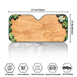 Irish Four Leaf Clovers Wood Print Car Windshield Sun Shade