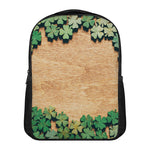 Irish Four Leaf Clovers Wood Print Casual Backpack