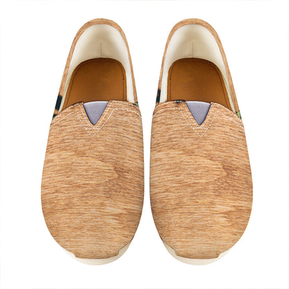 Irish Four Leaf Clovers Wood Print Casual Shoes