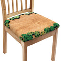 Irish Four Leaf Clovers Wood Print Chair Cushion Cover