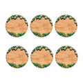 Irish Four Leaf Clovers Wood Print Coaster Set