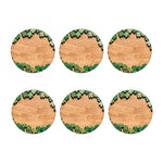 Irish Four Leaf Clovers Wood Print Coaster Set