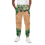 Irish Four Leaf Clovers Wood Print Cotton Pants