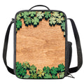 Irish Four Leaf Clovers Wood Print Crossbody Lunch Bag