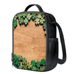 Irish Four Leaf Clovers Wood Print Crossbody Lunch Bag