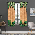 Irish Four Leaf Clovers Wood Print Grommet Curtain Panels