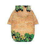 Irish Four Leaf Clovers Wood Print Dog Zip Up Hoodie