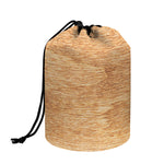 Irish Four Leaf Clovers Wood Print Drawstring Makeup Bag