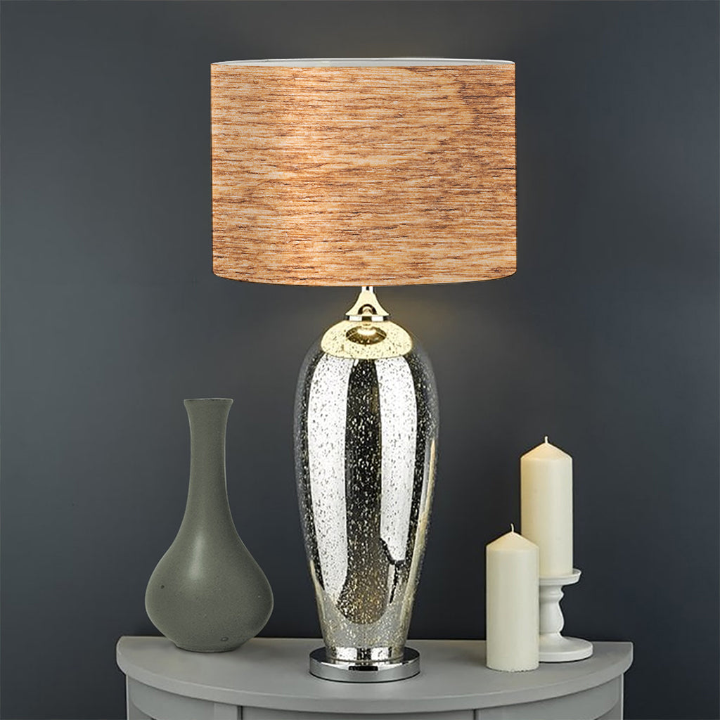 Irish Four Leaf Clovers Wood Print Drum Lamp Shade